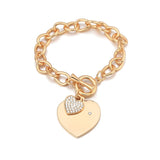 BANGLE Shefly Love Heart Charm Bracelets