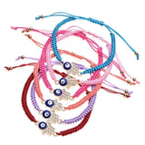 WRISTBAND 6 pcs/Sets Women Crystal Beads Bracelets&Bangles Adjustable Turtle Owl Eye Charms