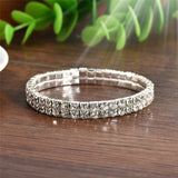 Wristband 5 Styles Woman Bracelet Crystal Rhinestone Stretch Bracelet Bangle