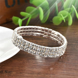Wristband 5 Styles Woman Bracelet Crystal Rhinestone Stretch Bracelet Bangle