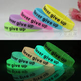 Wristband Glow In Dark Silicone Rubber Elasticity Sport