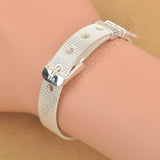 BANGLEFashionable Belt Design Pure 925 Sterling Silver Fine Jewelry Bracelet