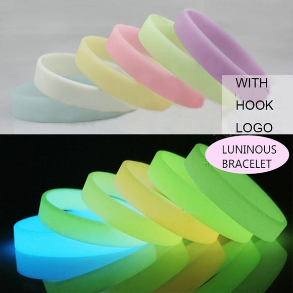 Wristband 8 Colors Luminous Rubber Sweat Band   Women Bangles Basketball Sports