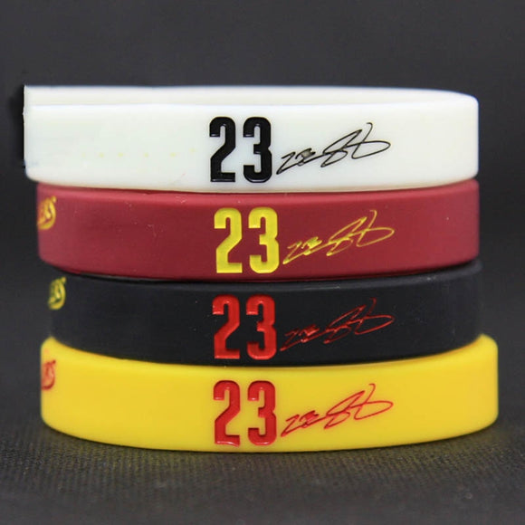 Wristband Men's Silicone Basketball Bracelets Lebron James Sport Energy Balance