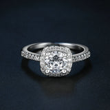 Rings Silver Color Exquisite Bijoux Fashion Square Wedding & Engagement