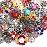 BANGLE 10pcs/lot Wholsale 18mm Snap Jewelry Mixed Styles Snap Buttons Fit Snap Bracelet