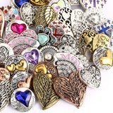 BANGLE 10pcs/lot Wholsale 18mm Snap Jewelry Mixed Styles Snap Buttons Fit Snap Bracelet