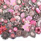 BANGLE 10pcs/lot Wholsale 18mm Snap Jewelry Mixed Styles Snap Buttons Fit Snap Bracelet