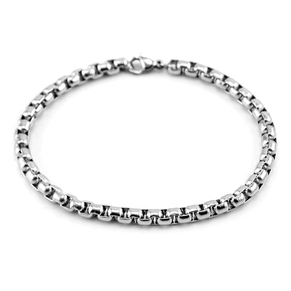 BANGLE Stainless Steel bracelet 3/4/5mm Square Rolo chain Bracelet