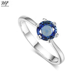 Rings Rose Gold Color Classic Simple Design 6 Prong Sparkling Solitaire