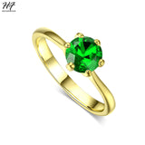 Rings Rose Gold Color Classic Simple Design 6 Prong Sparkling Solitaire