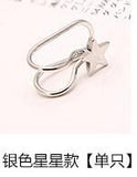 Earrings  Cuff U Star Moon Earring Punk Minimalist