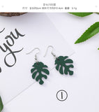 Earrings Summer Green Forest Series