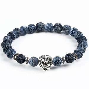 BANGLE Leopard Tiger Eye Lion Head Bracelet Owl Buddha Bead Bracelets