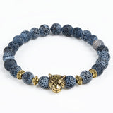 BANGLE Leopard Tiger Eye Lion Head Bracelet Owl Buddha Bead Bracelets