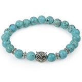 BANGLE Leopard Tiger Eye Lion Head Bracelet Owl Buddha Bead Bracelets