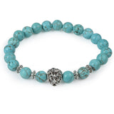 BANGLE Leopard Tiger Eye Lion Head Bracelet Owl Buddha Bead Bracelets