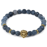 BANGLE Leopard Tiger Eye Lion Head Bracelet Owl Buddha Bead Bracelets