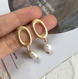 Earrings  Korea Design Metal Gold Geometric Irregular