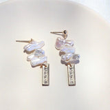 Earrings  Korea Design Metal Gold Geometric Irregular