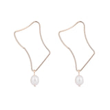 Earrings  Korea Design Metal Gold Geometric Irregular