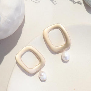 Earrings  Korea Design Metal Gold Geometric Irregular