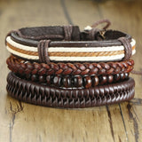 BANGLE Set Braided Leather Bracelets
