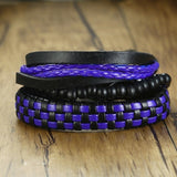 BANGLE Set Braided Leather Bracelets