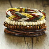 BANGLE Set Braided Leather Bracelets