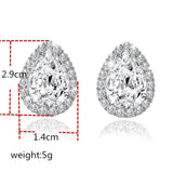 Earrings Wedding Jewelry Design Crystal Rhinestone Stud