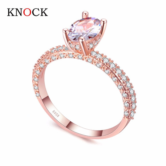 Rings  high quality Rose Gold  row White gold