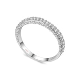 Rings  high quality Rose Gold  row White gold