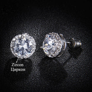 Earrings Classic Green AAA Cubic Zirconia Stud