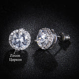 Earrings Classic Green AAA Cubic Zirconia Stud