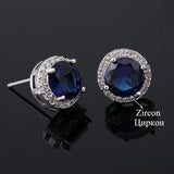 Earrings Classic Green AAA Cubic Zirconia Stud