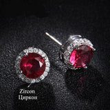 Earrings Classic Green AAA Cubic Zirconia Stud