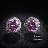 Earrings Classic Green AAA Cubic Zirconia Stud