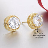 Earrings Classic Green AAA Cubic Zirconia Stud