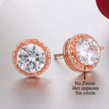 Earrings Classic Green AAA Cubic Zirconia Stud