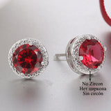 Earrings Classic Green AAA Cubic Zirconia Stud