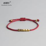 BANGLE Handmade Tibetan Copper Bead Lucky Rope Bracelet