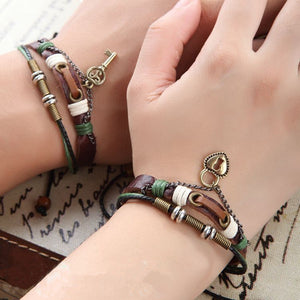 BANGLE New 2 pcs His & Hers Lovers Key Braclet