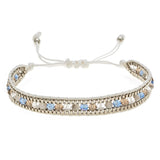 Wristband  Handmade Bohemia Weave Adjustable Rope Chain Crystal Charms Bracelets