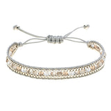 Wristband  Handmade Bohemia Weave Adjustable Rope Chain Crystal Charms Bracelets