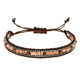 Wristband  Handmade Bohemia Weave Adjustable Rope Chain Crystal Charms Bracelets