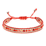 Wristband  Handmade Bohemia Weave Adjustable Rope Chain Crystal Charms Bracelets