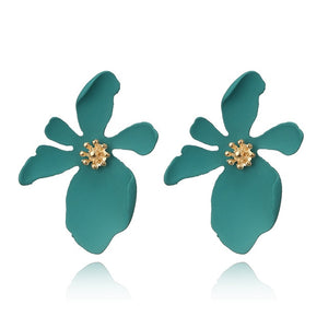 Earrings  Womens Fashion Candy Color Earring Geometric Flower Shape
