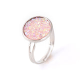 Rings Crazy Feng Trendy Druzy Stone Finger