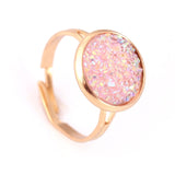 Rings Crazy Feng Trendy Druzy Stone Finger