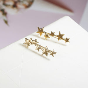 Earrings Moon Star Ear Climber Tiny Star Moon Stud